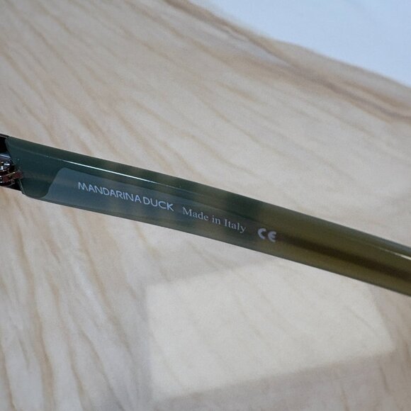 Mandarina Duck Small Metal/Olive Green Striped/Tinted Sunglasses MD 45191 - Picture 5 of 7